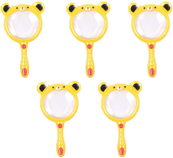 자연학습 곤충탐구 돋보기 확대경 옐로우 5개