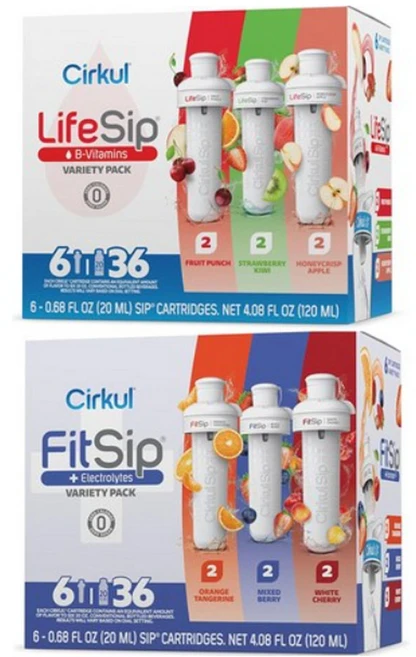Cirkul 써큘 드링크 믹스 카트리지 6개입 2팩 세트 LifeSip FitSip, 2박스 - 쿠팡