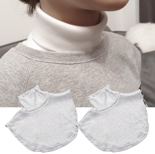 본라이프 목폴라 터틀넥 목만있는 남녀 목토시 페이크목폴라 넥워머 반목티