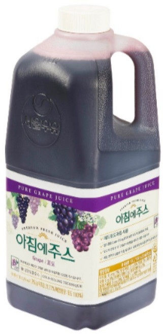 서울우유 아침에주스 포도주스, 1.8L, 4개