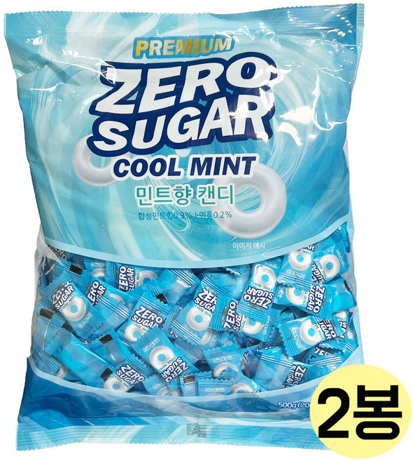 제로슈가 민트향사탕 500g 낱개포장 아이들 어른들 간식 졸음운전 금연, 2개
