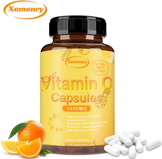 비타민 C(아스코르브산) 1000mg - 면역 지원 고흡수 보충제, 3개, 60정