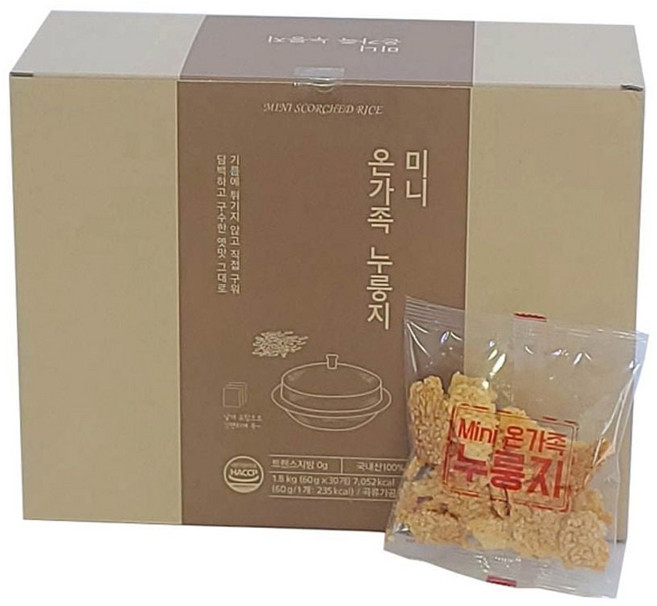 온가족 누룽지 미니 60g x 30