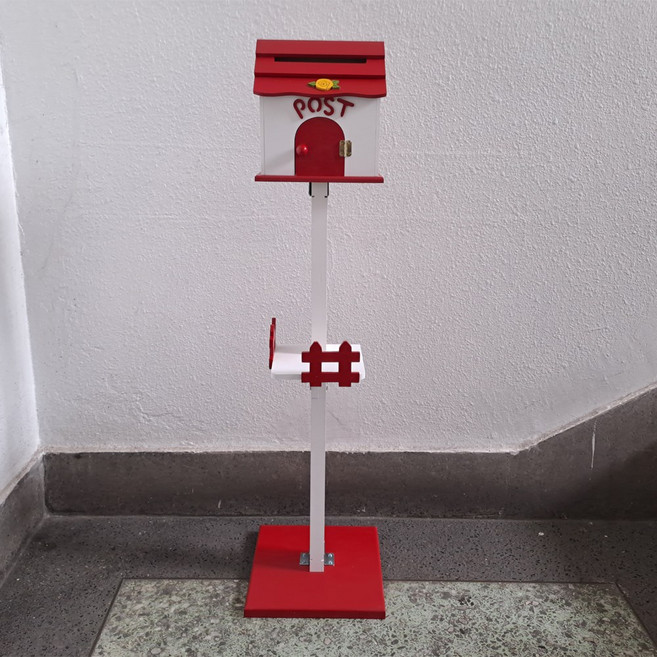 아이리스 스탠드 우체통 편지함 스탠드우체통, 1개, 레드