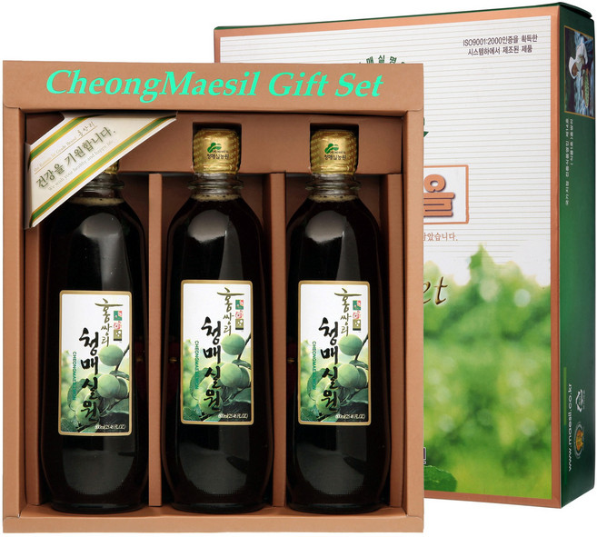 홍쌍리 청매실원 매실청 매실원액 매실농축액, 600ml, 3개