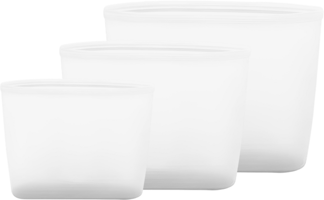 540 프리미엄 실리콘 지퍼백 S + M + L 3종 세트, 스노우화이트, 1세트