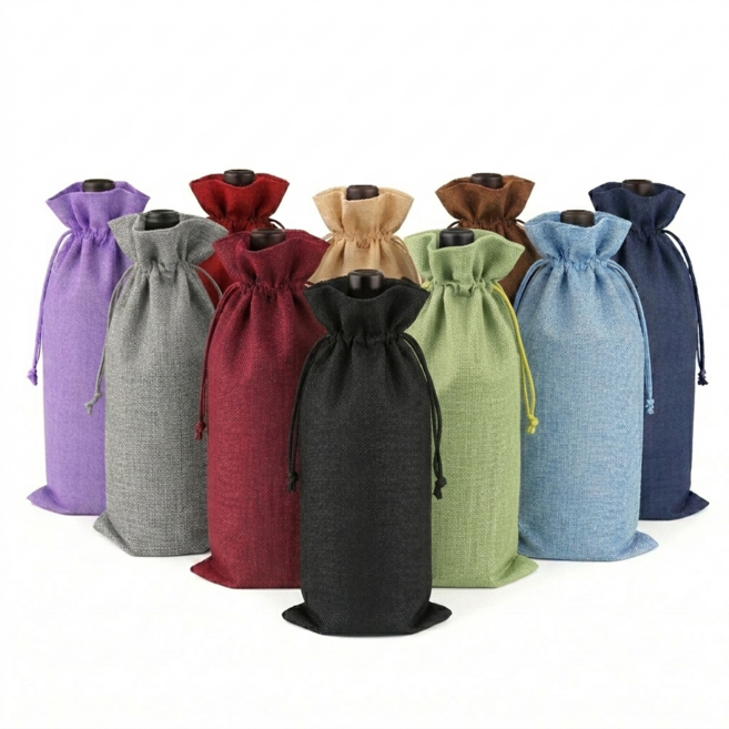 유리병 와인병 스윙병 포장 답례품 선물 포장 와인병 파우치 케이스 10매, 1개, 혼합10P(다크베이지제외)