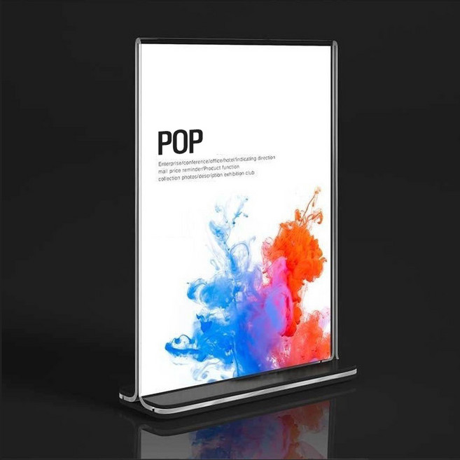 아크릴 메뉴판 가격표 POP 꽂이 안내판 스탠드 세로형, 1개