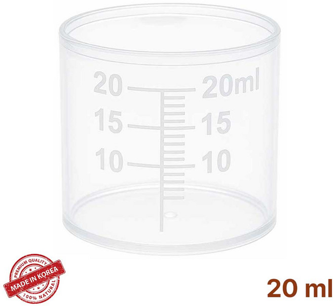 계량컵 20ml 국내산, 1개, 투명