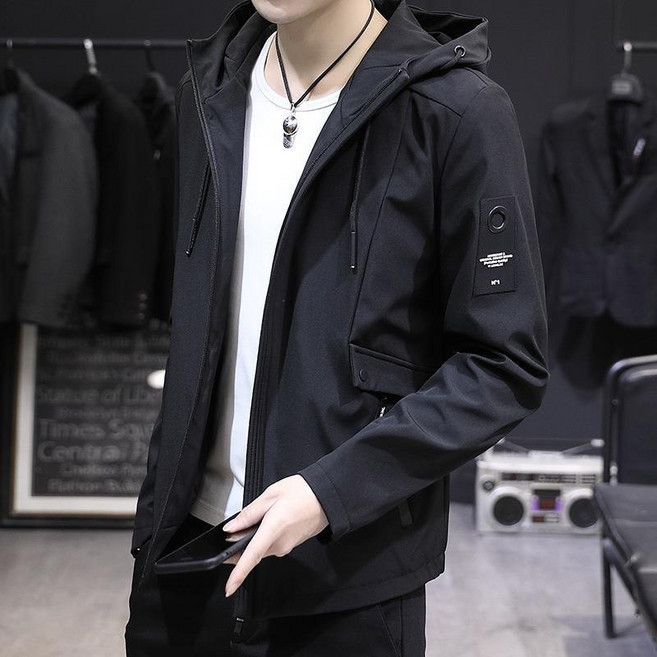 潮流連帽外套 素面防風夾克 男女可穿