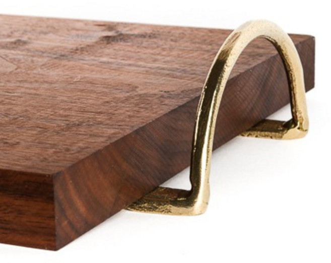 황동 도마 트레이 손잡이 둥근형 골드 2개