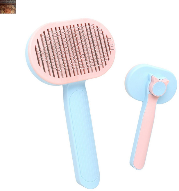 포메라니안 전용 강아지 빗 강아지빗 털 관리 애견빗 미용 용품 헤어 전문 털빠짐 방지 브러쉬, 1개, 6.신선한 블루 업그레이드 140 털 빗