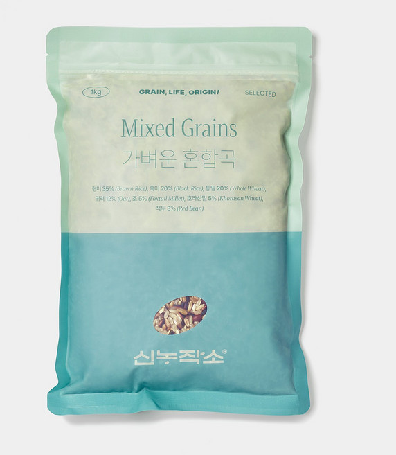 가벼운 혼합곡 1kg | 다이어트밥 잡곡밥 잡곡쌀 통밀 귀리 대용량 [원산지:상세설명에 표시], 1개