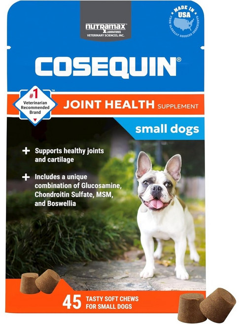 뉴트라맥스 코세퀸 강아지 소형견 글루코사민 MSM 츄어블 45정, 1개, 관절