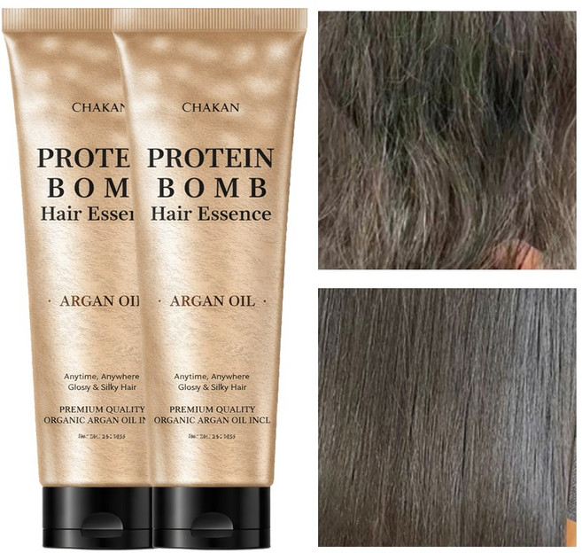 단백질 미용실 수분 곱슬 극손상 복구 머리 컬크림 컬링 볼륨 아르간오일 헤어에센스, 2개, 150ml