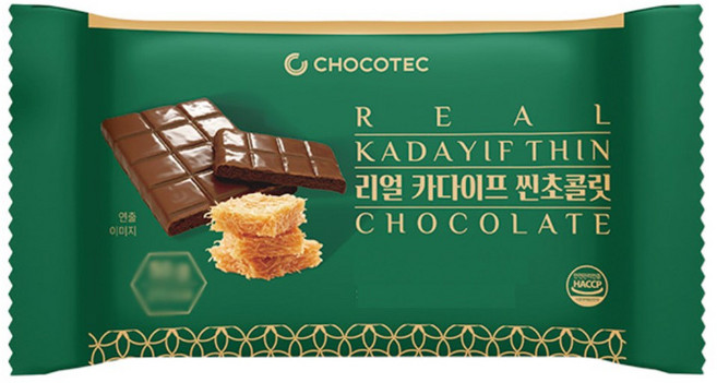 리얼 카다이프씬초콜릿, 10개, 50g