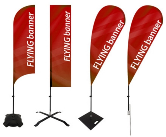 플라잉배너 소형 윈드배너 서핑배너 대형배너, F형 거치대, 스파이크