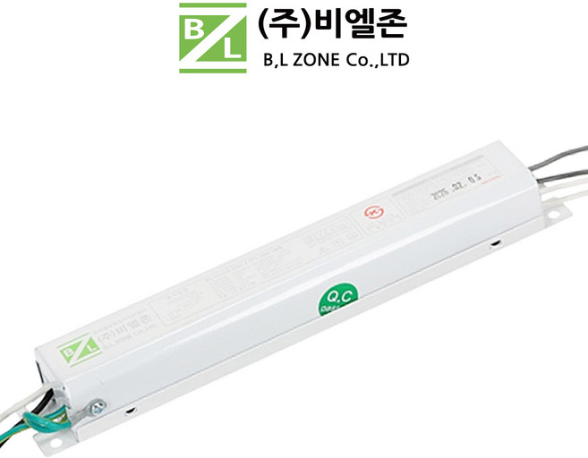 비엘존 형광등 안정기 램프 조명 전자식 안정기 55W 1등용 FPL용 슬림형 KS, 1개
