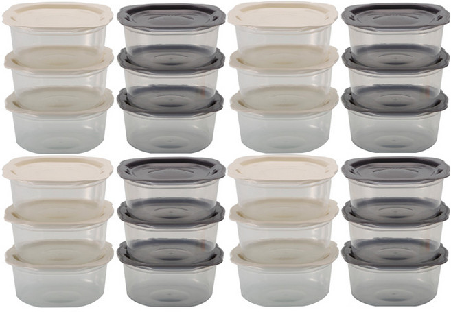 북유럽용기 디럭스 맛쿡 400mlx24개 냉동실정리트레이 밥소분용기 환경호르몬없는 비스프리(BPA FREE) 투명 플라스틱 냉동밥보관용기 냉동고용기 전자렌지용기 소분통