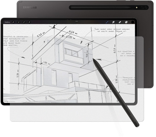 오하이 태블릿용 종이질감 필름, 투명, 2매입