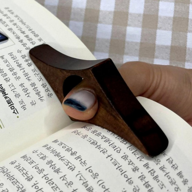중형 원목 독서링 엄지 책잡이 북스토퍼 북홀더링 북링 우드 고정 북홀더 한손, 1개, 상세페이지 참조