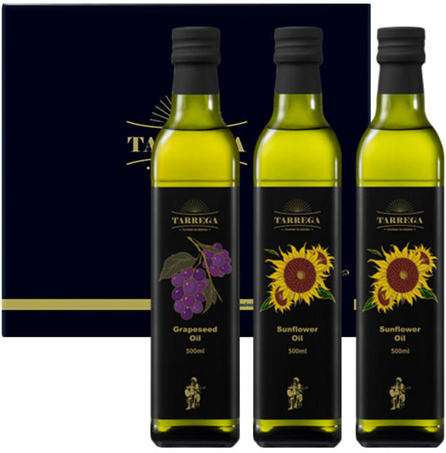 [타레가]오일 500mlx3 선물세트(포도+해바라기2), 1개
