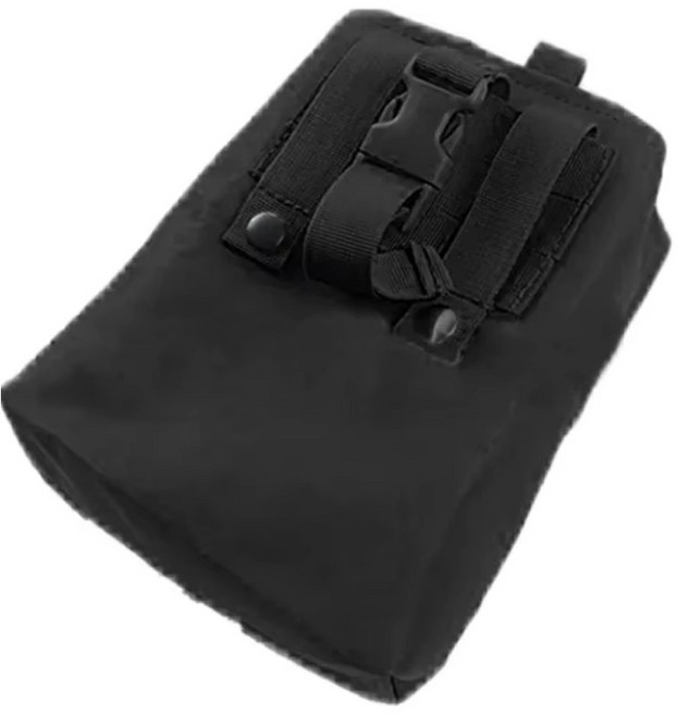 아웃도어랩 덤프파우치 밀리터리 접이식 파우치 전술 허리가방 CN5012, 1개, 블랙