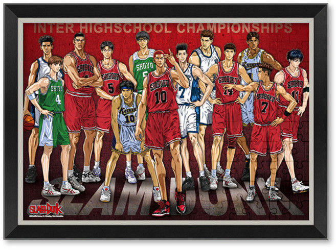 500피스 직소퍼즐+액자세트 - 슬램덩크 인터하이스쿨 챔피언십 (액자포함), 액자색상선택, 1개