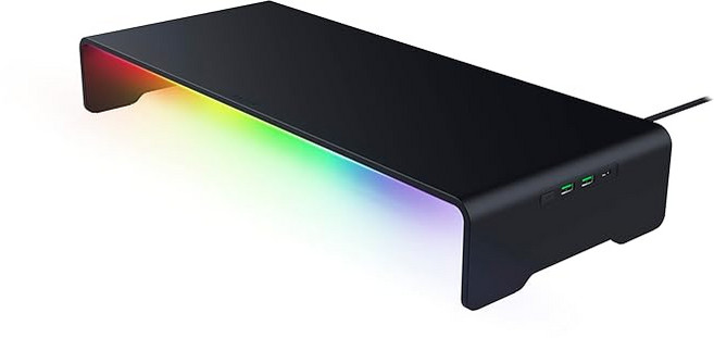 Razer 레이저 모니터 스탠드 크로마 4포트 USB-C 허브 알루미늄