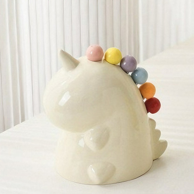 래미리아 프리미엄 주방 아이템 세라믹 유니콘 과일 포크 세트, 1세트, 화이트