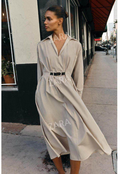 자라 심플 벨트 롱 원피스 2026 ZARA