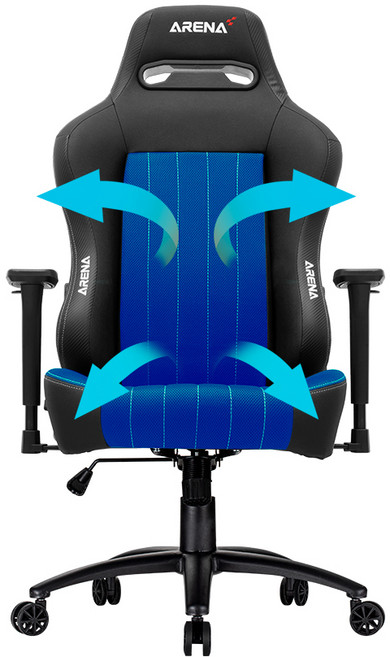 4위 - NEW ARENA-X ZERO AIR BLACK Chair 게임용/게이밍 컴퓨터 의자, 블랙