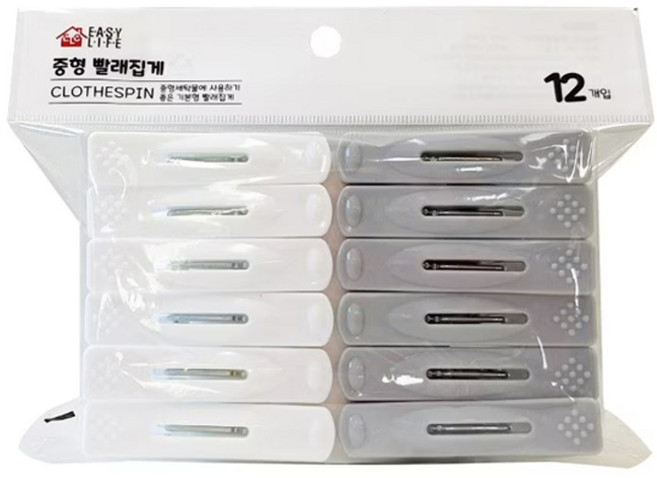 삼우 빨래집게 중, 12개, 혼합