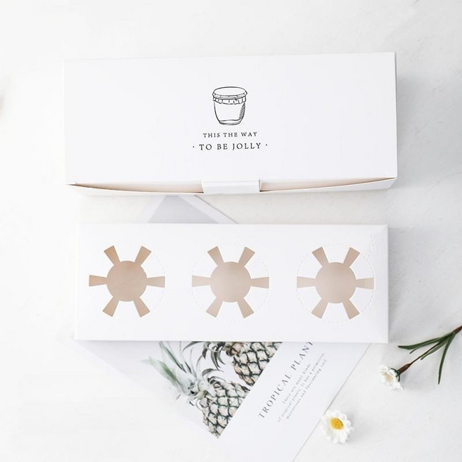 푸딩 3구 포장 선물 상자 일회용 용기 컵 10개 테이크아웃 그릭 요거트