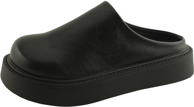 스타일리시 플랫폼 플랫 뮬 블로퍼 슬리퍼 4cm