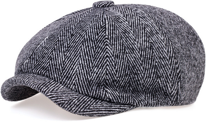 해피유통 남성 팔각모자 추동 모직 베레모 jhlyl