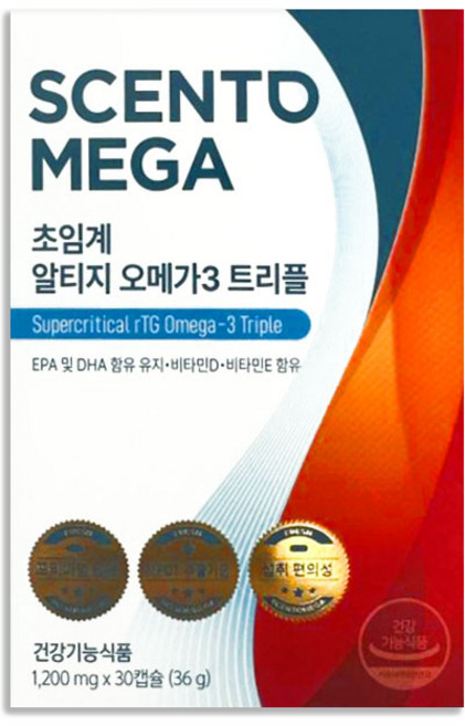 뉴트리원 센토메가 초임계 알티지오메가3 트리플 30p, 30정, 1개