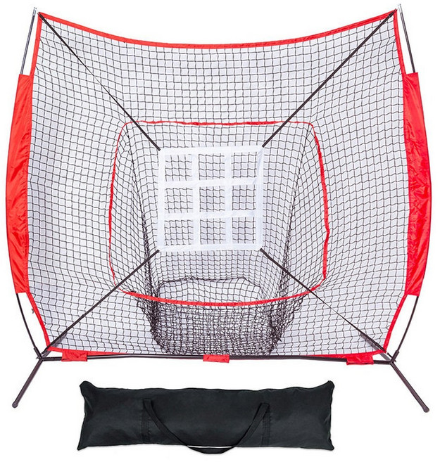 투수 연습네트 훈련 배팅 스타스포츠 2개 연습용 바구니 피칭연습망, 7인치 야구넷 나인 팰리스 목표박스