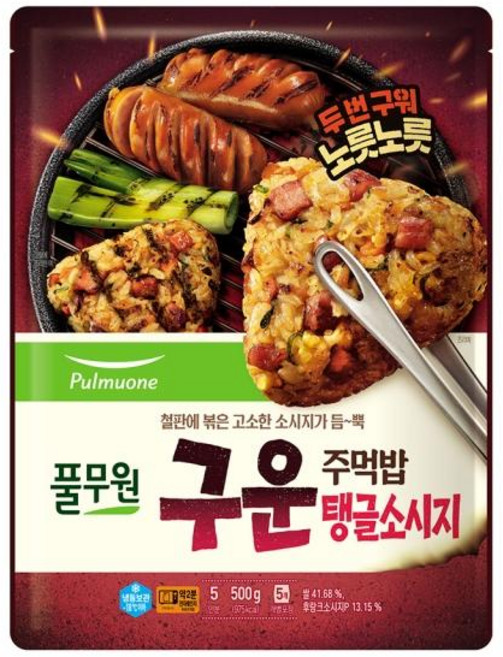 풀무원 구운주먹밥_탱글소시지5인, 3개, 500g