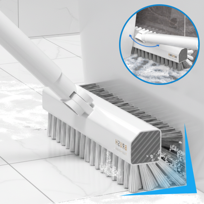 공온 V형 틈새 대형헤드 화장실 청소솔, 화이트, 1개