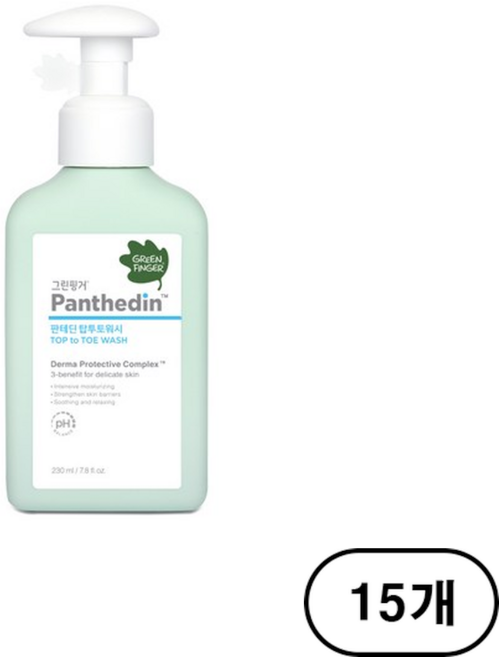 그린핑거 판테딘 탑투토 워시, 15개, 230ml