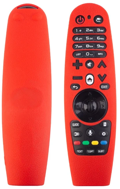 스마트 TV 용 실리콘 케이스 LG 매직 AN-MR19BA/MR18BA 원격 제어 보호 커버 AN-MR600/MR650A/MR20GA AKB75, 05 Red