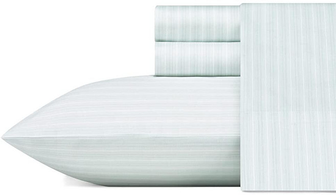 Laura Ashley Home 새틴 컬렉션 침대 시트 세트 실크처럼 매끄럽고 빛나는 광택의 100% 면 주름 방지 침구 트윈 로티