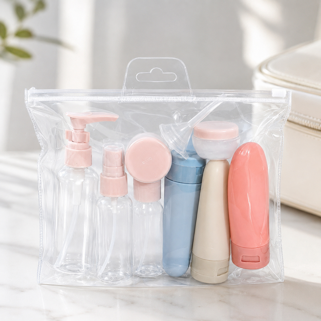 리베이라 새지않는 다용도 여행용 공병 11종 세트 60ml + 화장품 공병, 1세트, 혼합색상
