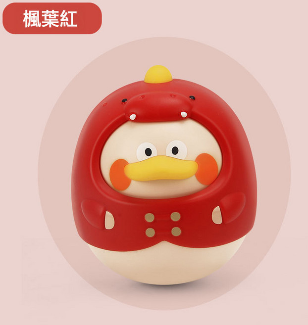 嬰兒玩具不倒翁0一1歲益智早教新生兒6個月寶寶擡頭練習爬行訓練7, 1個, 鴨子不倒翁(彩盒裝)—紅色:1個