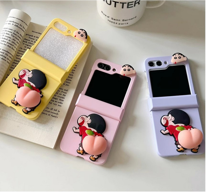 갤럭시Z플립7 힌지보호케이스 짱구 엉덩이 말랑이 회전스피너 파츠 지플립6 지플립5