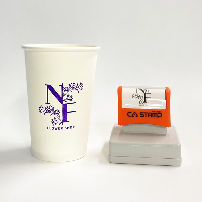 주문제작 카페 컵홀더 택배박스 의류용 큰사이즈 로고 스탬프, 초록