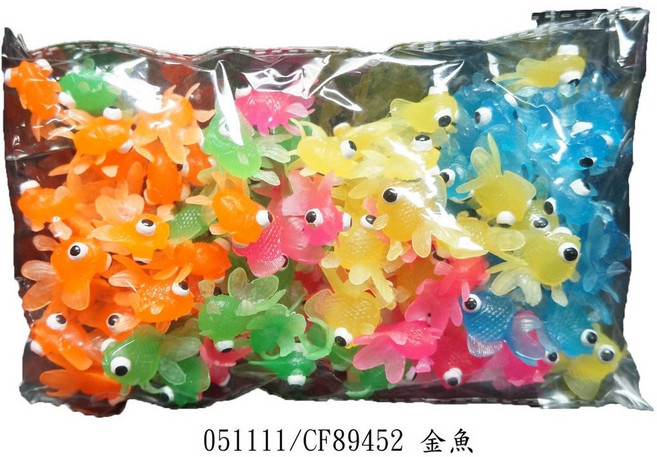 小金魚 撈魚玩具 釣魚玩具, 1個, 1隻(隨機不挑色)