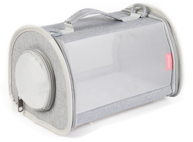 YF 소동물 이동가방 삼면 통풍 이동가방 패드포함, 1개, 그레이