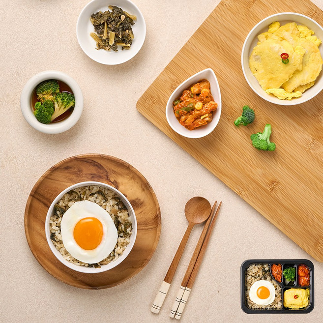 굿스푼 저당 당뇨도시락 당뇨환자용 당뇨전단계 임당식단 배달 시래기밥&동태전 310g, 3개